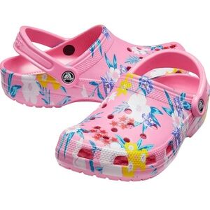 NWT CROCS Pink Floral Women's Sandals size 11